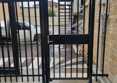 gate with doorway for pedestrians