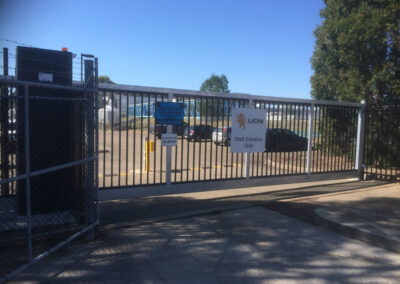 sliding automated gate at school