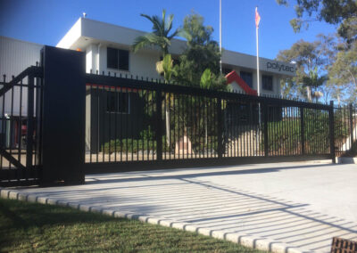 sliding gate, automated gate installed at clients property